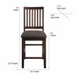 Yorktown 5-Piece Espresso Wood Counter Height Storage Dining Set