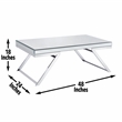Alfresco Mirrored Glass and Chrome Metal 3-Piece Occasional Set