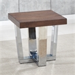 Laredo Chestnut Wood and Chrome 3-piece Occasional Set