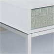 Steve Silver Mirage White Wood and Chrome 20