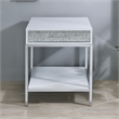 Steve Silver Mirage White Wood and Chrome 20