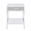 Steve Silver Mirage White Wood and Chrome 20