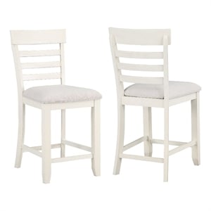 Steve Silver Hyland Off White Wood Counter Chair