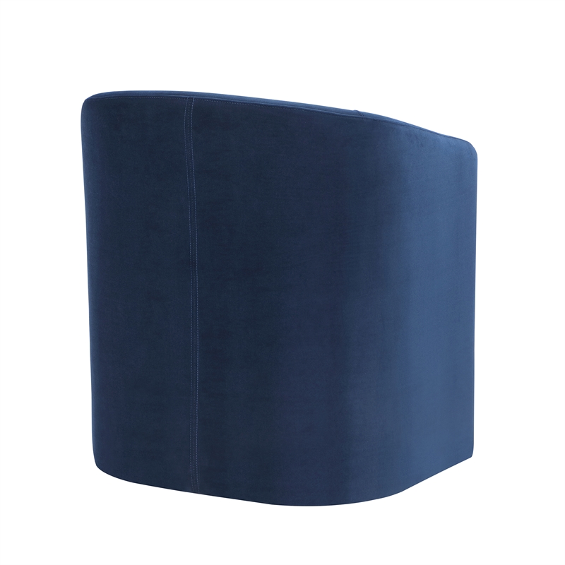 Iris Upholstered Dining or Accent Chair Indigo Blue Velvet