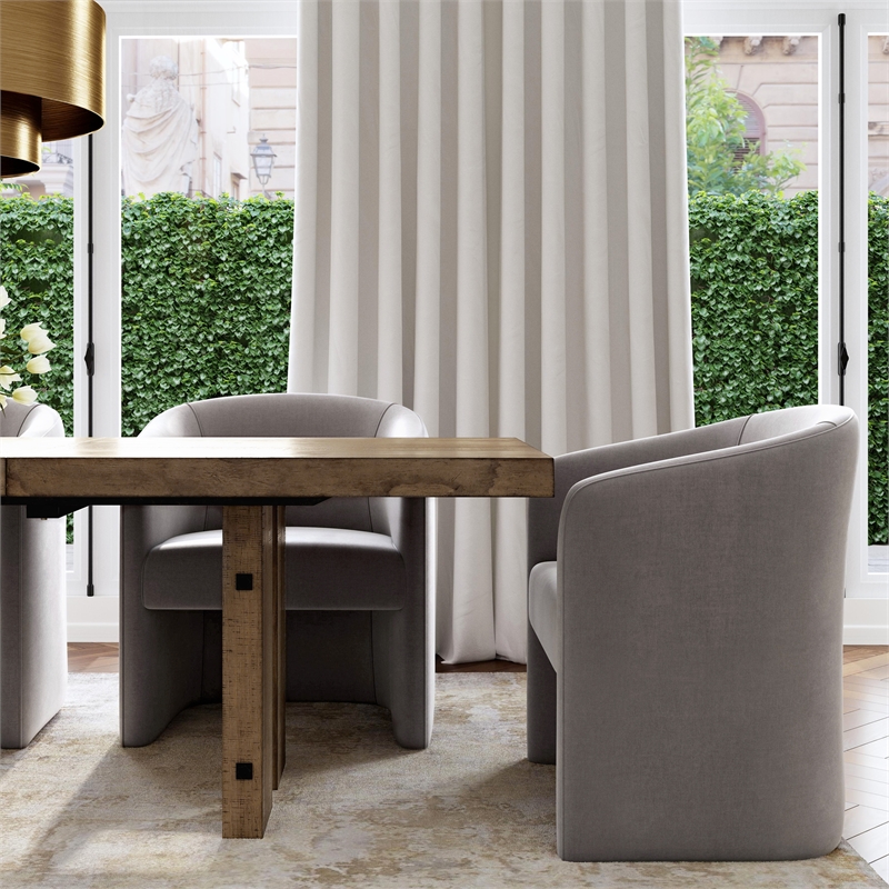 Iris Upholstered Dining or Accent Chair Fog Gray