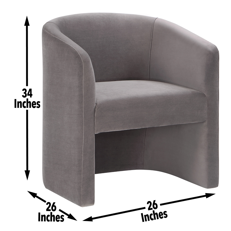 Iris Upholstered Dining or Accent Chair Fog Gray