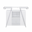Steve Silver Zena Engineered Wood Bar Table w/LED lights in White