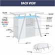 Steve Silver Zena Engineered Wood Bar Table w/LED lights in White