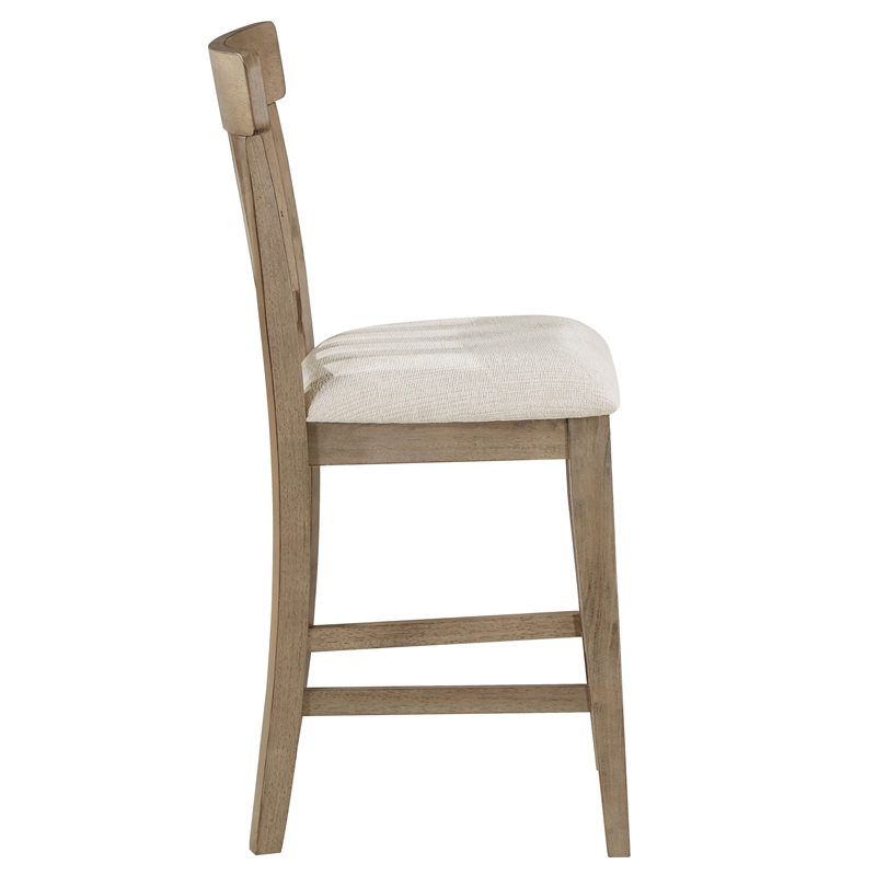 Steve Silver Napa Polyester Upholstered Counter Chair in Brown (Set of 2)