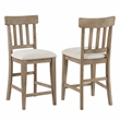 Steve Silver Napa Polyester Upholstered Counter Chair in Brown (Set of 2)