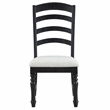 Steve Silver Odessa Polyester Upholstered Side Chair Black in Black (Set of 2)