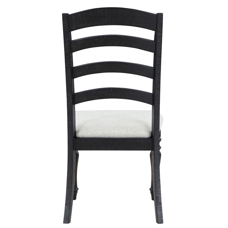 Steve Silver Odessa Polyester Upholstered Side Chair Black in Black (Set of 2)