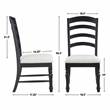 Steve Silver Odessa Polyester Upholstered Side Chair Black in Black (Set of 2)