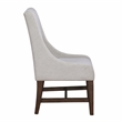 Steve Silver Auburn Polyester Upholstered Arm Chair in White (Set of 2)