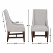 Steve Silver Auburn Polyester Upholstered Arm Chair in White (Set of 2)
