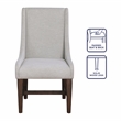 Steve Silver Auburn Polyester Upholstered Arm Chair in White (Set of 2)