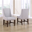 Steve Silver Auburn Polyester Upholstered Arm Chair in White (Set of 2)