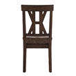 Steve Silver Auburn Rubberwood/Iron Side Chair in Dark Brown (Set of 2)
