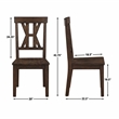 Steve Silver Auburn Rubberwood/Iron Side Chair in Dark Brown (Set of 2)