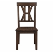 Steve Silver Auburn Rubberwood/Iron Side Chair in Dark Brown (Set of 2)