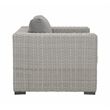 Steve Silver Blakley Aluminum Lounge Chair with .5 Round Wicker Gray (Set of 2)