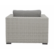 Steve Silver Blakley Aluminum Lounge Chair with .5 Round Wicker Gray (Set of 2)