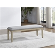 Steve Silver Carena Polyester Upholstered Backless Dining Bench in Brown