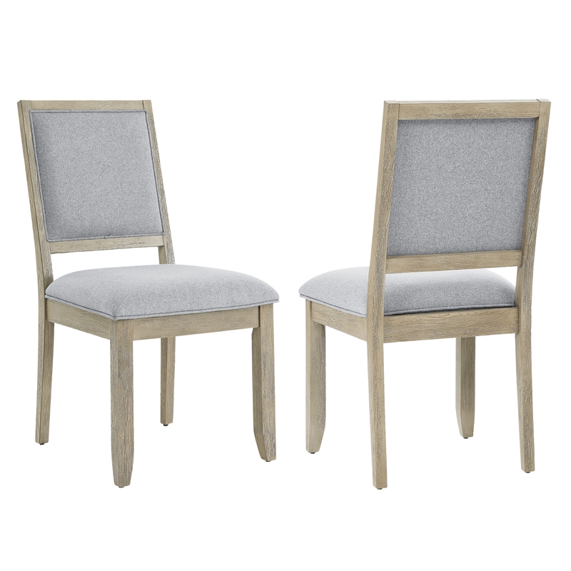 Steve Silver Carena Polyester Upholstered Side Chair in Brown (Set of 2)