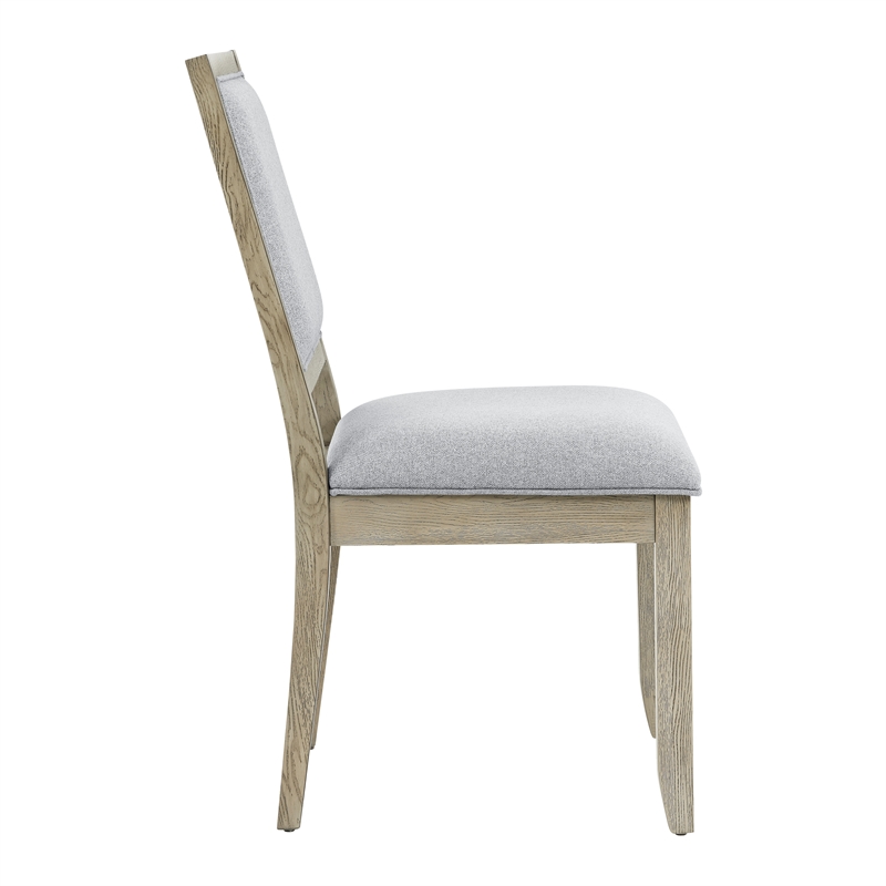 Steve Silver Carena Polyester Upholstered Side Chair in Brown (Set of 2)