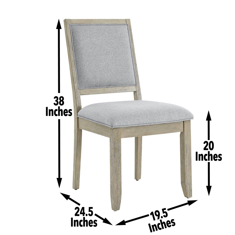 Steve Silver Carena Polyester Upholstered Side Chair in Brown (Set of 2)