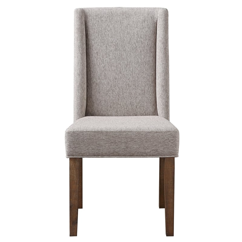 Steve Silver Riverdale Polyester Upholstered Chair in Brown (Set of 2)