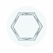 Steve Silver Escondido Round Tempered Glass Cocktail Table in Silver