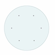 Steve Silver Escondido Round Tempered Glass and Iron End Table in Silver