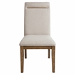 Steve Silver Garland Polyester Upholstered Side Chair in Brown (Set of 2)