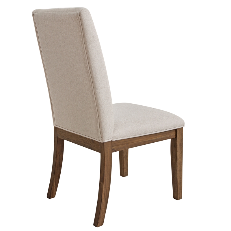 Steve Silver Garland Polyester Upholstered Side Chair in Brown (Set of 2)
