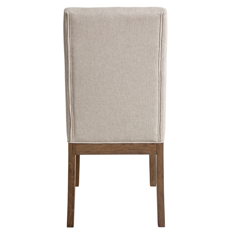 Steve Silver Garland Polyester Upholstered Side Chair in Brown (Set of 2)