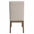 Steve Silver Garland Polyester Upholstered Side Chair in Brown (Set of 2)
