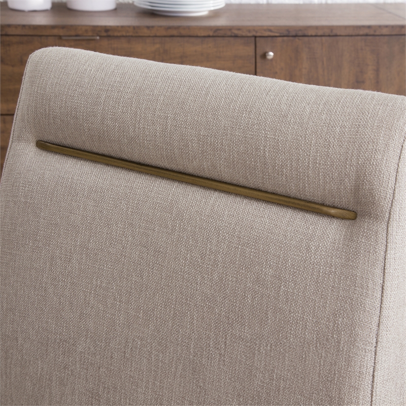 Steve Silver Garland Polyester Upholstered Side Chair in Brown (Set of 2)