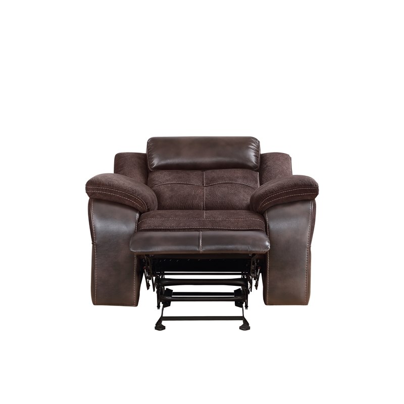 Steve Silver Pueblo Polyester Upholstered Reclining Chair in Brown