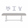 Steve Silver Warren Engineered Wood and Polyester Upholstered Bench in White