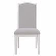 Steve Silver Warren Polyester Upholstered Side Chair in White (Set of 2)