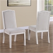 Steve Silver Warren Polyester Upholstered Side Chair in White (Set of 2)