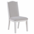 Steve Silver Warren Polyester Upholstered Side Chair in White (Set of 2)