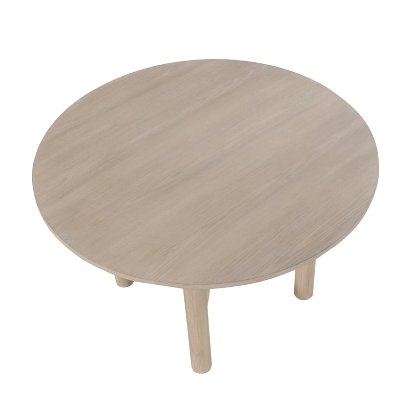Steve Silver Gabby Engineered Wood Round Table in Light Brown