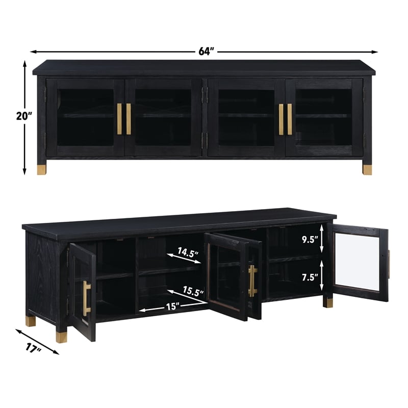 Steve Silver Yves Engineered Wood TV Stand For TVs Upto 75