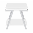 Steve Silver Zena Engineered Wood Square End Table in White