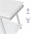 Steve Silver Zena Engineered Wood Square End Table in White