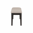 Steve Silver Harington Solid Wood and Polyester Upholstered Bench in Black