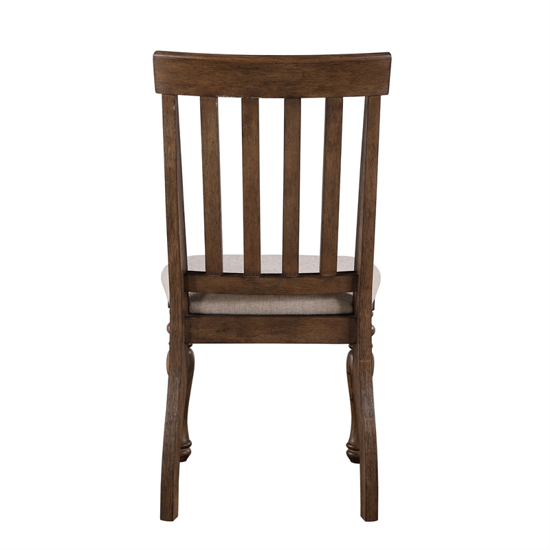 Steve Silver Joanna Polyester Upholstered Side Chair in Brown (Set of 2)