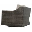 Steve Silver Jones Swivel Lounge Chair with .5 Round Wicker in Brown (Set of 2)